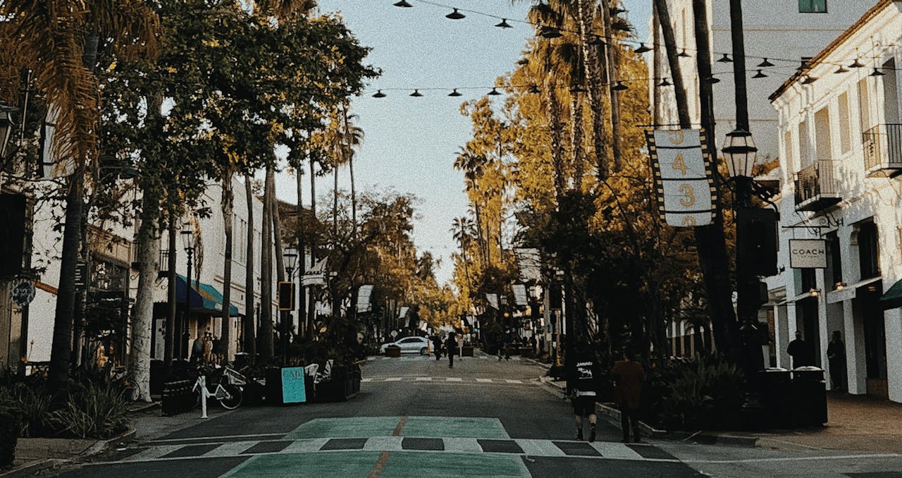Popular shopping street