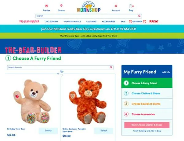 build-a-bear page