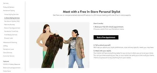 Nordstrom in-store stylists
