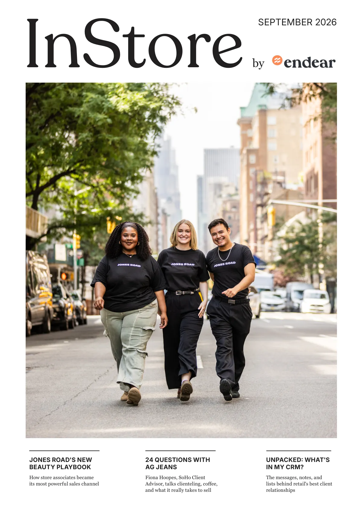 Cover — Jones Road's new beauty playbook. Page 1 of 28.
