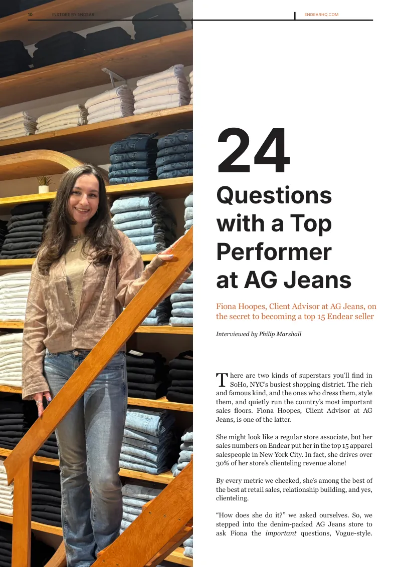 Fiona Hoopes, Client Advisor at AG Jeans. Page 11 of 28.