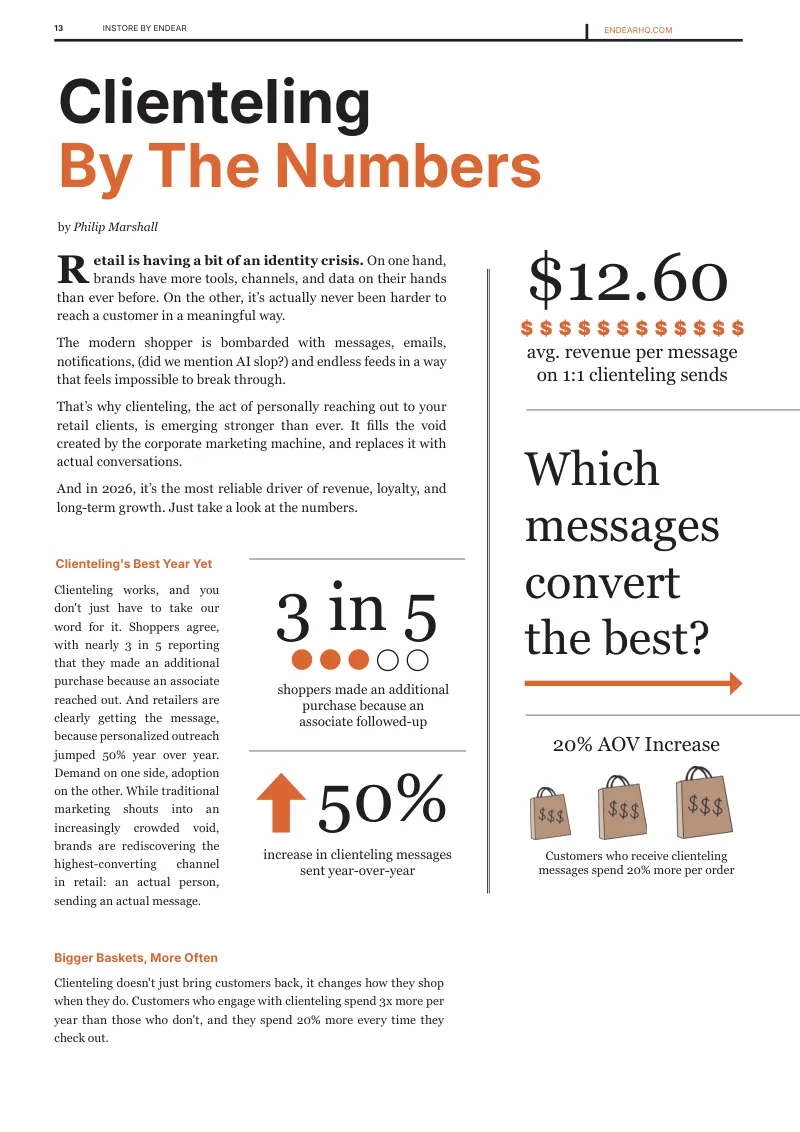 Clienteling by the Numbers. Page 14 of 28.